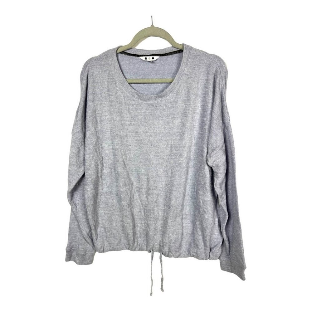 Three dots purple‎ sweater with drawstring